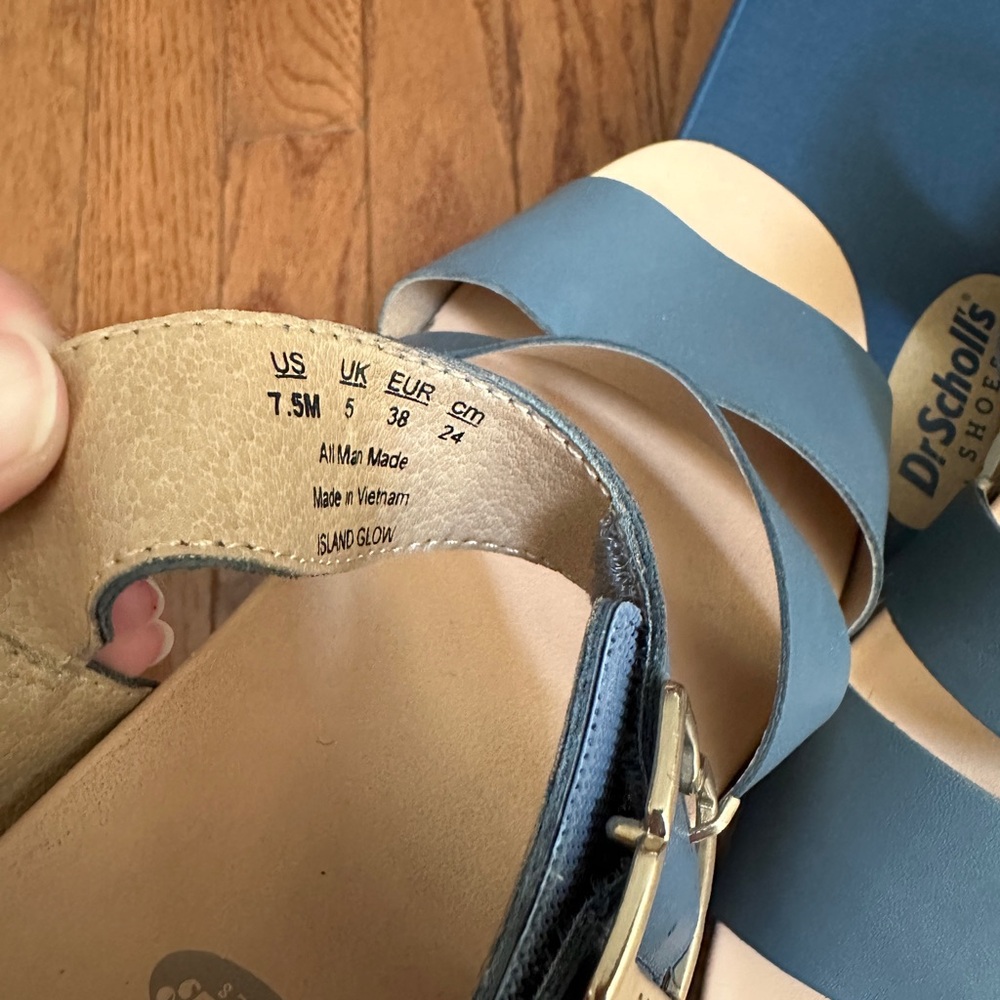 Dr. Scholl's Island Blue Sandals with Cushioned Sole - Picture 4 of 4